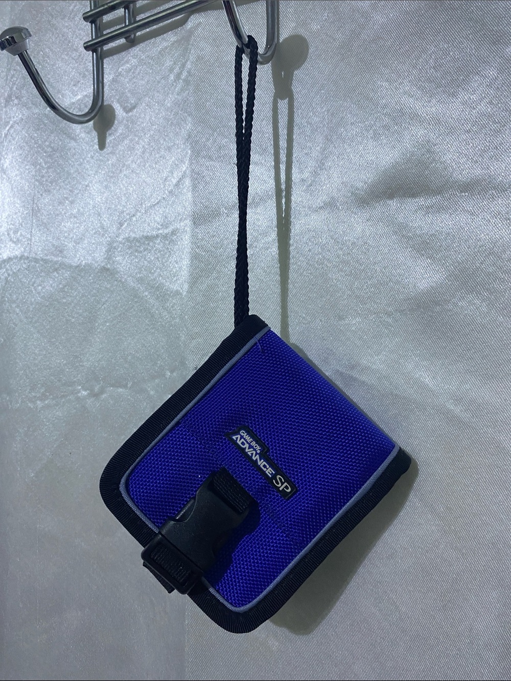 Blue Carrying Case for Game Boy Advance SP with Secure Buckle